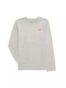 Футболка с графичным логотипом для мальчиков True Religion, цвет Heather Grey