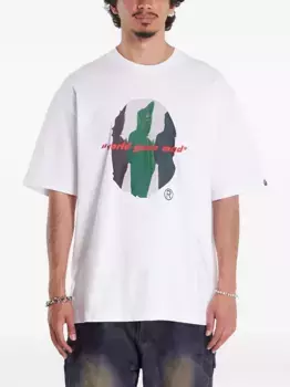 Футболка с графичным принтом A BATHING APE, белый