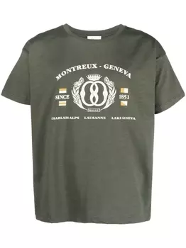 Футболка с графичным принтом Bally, зеленый