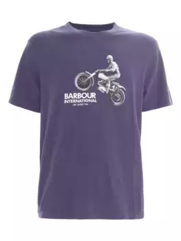 Футболка с графичным принтом Barbour, синий
