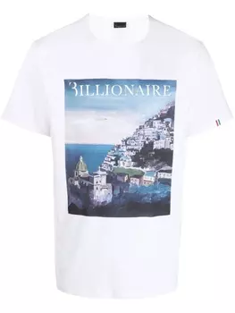 Футболка с графичным принтом Billionaire, белый