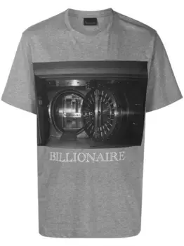 Футболка с графичным принтом Billionaire, серый