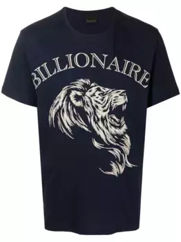 Футболка с графичным принтом Billionaire, синий