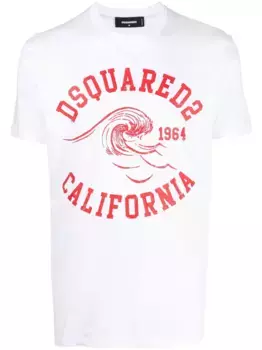 Футболка с графичным принтом DSQUARED2, белый
