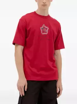 Футболка с графичным принтом ICE & TECHNO, красный