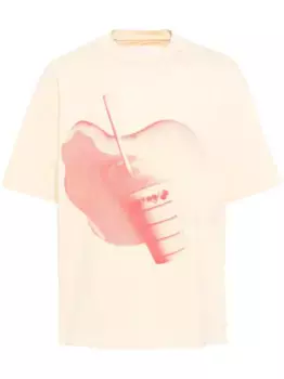 Футболка с графичным принтом JIL SANDER, желтый