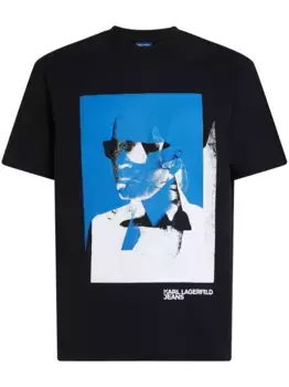 Футболка с графичным принтом Karl Lagerfeld Jeans, черный