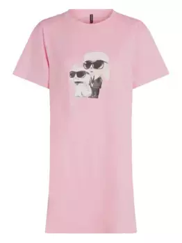 Футболка с графичным принтом KARL LAGERFELD, розовый