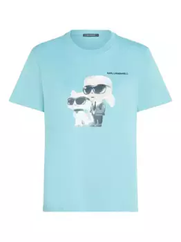 Футболка с графичным принтом KARL LAGERFELD, синий