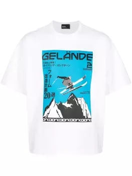 Футболка с графичным принтом Kolor, белый