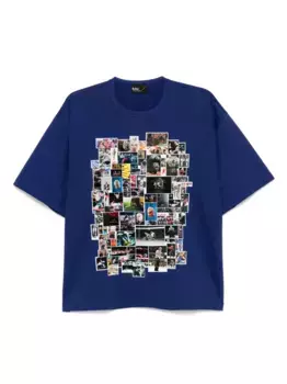 Футболка с графичным принтом Kolor, синий