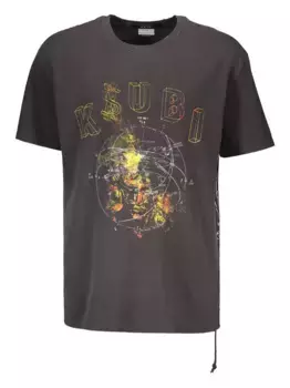 Футболка с графичным принтом Ksubi, серый