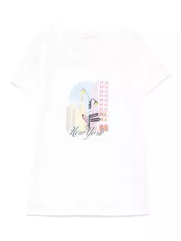 Футболка с графичным принтом LIU JO, белый