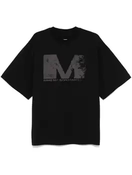 Футболка с графичным принтом MM6 Maison Margiela, черный