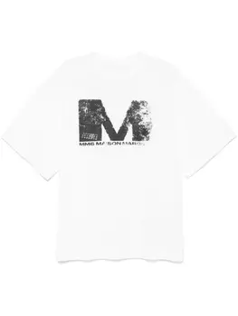 Футболка с графичным принтом MM6 Maison Margiela, белый