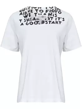 Футболка с графичным принтом MM6 Maison Margiela, белый