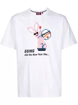 Футболка с графичным принтом Mostly Heard Rarely Seen 8-Bit, белый