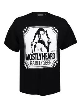 Футболка с графичным принтом Mostly Heard Rarely Seen, черный