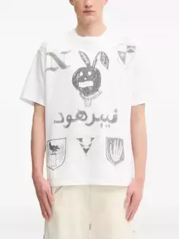 Футболка с графичным принтом Neighborhood, белый