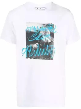 Футболка с графичным принтом OFF-WHITE, белый