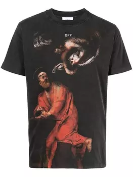 Футболка с графичным принтом Off-White, черный