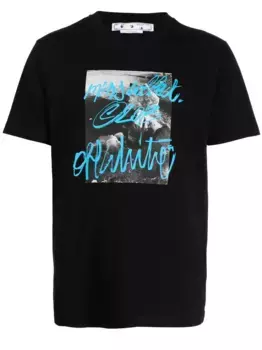 Футболка с графичным принтом OFF-WHITE, черный