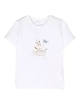 Футболка с графичным принтом Patachou, белый