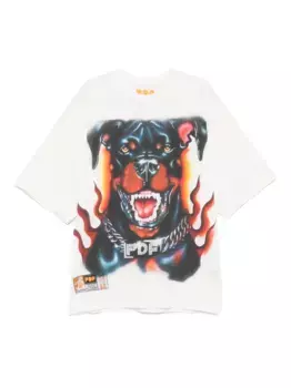 Футболка с графичным принтом PDF, белый