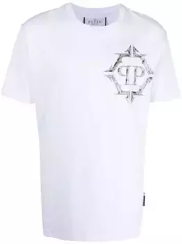 Футболка с графичным принтом Philipp Plein, белый