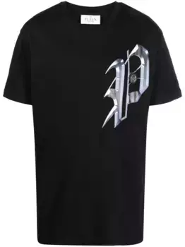Футболка с графичным принтом Philipp Plein, черный