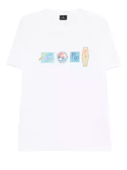 Футболка с графичным принтом PS Paul Smith, белый