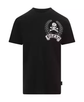 Футболка с графичным принтом S Philipp Plein, черный