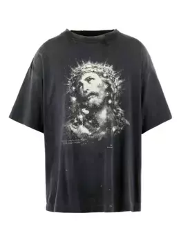 Футболка с графичным принтом SAINT MXXXXXX, черный