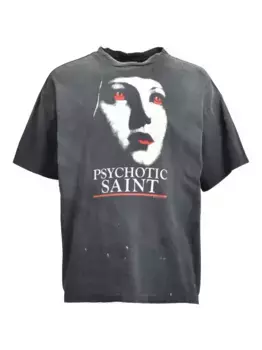 Футболка с графичным принтом SAINT MXXXXXX, черный
