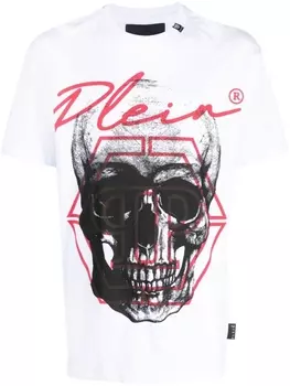 Футболка с графичным принтом SS Skull Philipp Plein, белый