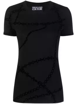 Футболка с графичным принтом Versace Jeans Couture, черный
