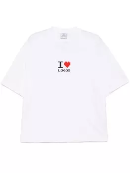 Футболка с графичным принтом VETEMENTS, белый