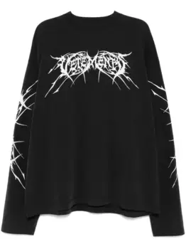 Футболка с графичным принтом VETEMENTS, черный