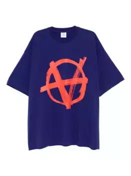 Футболка с графичным принтом VETEMENTS, синий