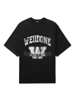 Футболка с графичным принтом We11done, черный