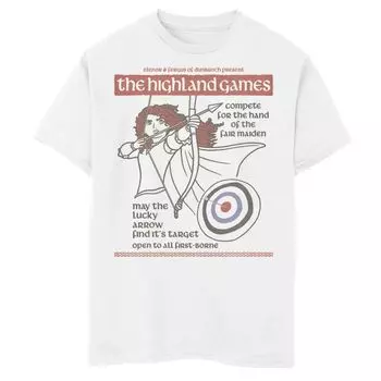 Футболка с графикой Disney/Pixar's Brave Boys 8-20 Merida The Highland Games Licensed Character