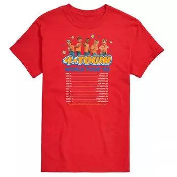 Футболка с графикой Disney/Pixar's Turning Red Big & Tall 4 Town World Tour Licensed Character, красный
