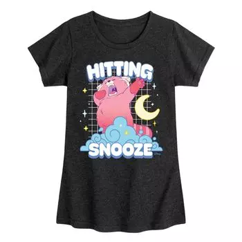 Футболка с графикой Disney/Pixar's Turning Red Girls 7–16 Hitting Snooze Licensed Character, черный