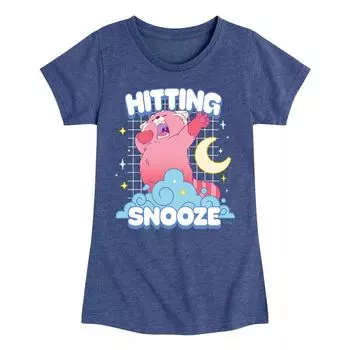 Футболка с графикой Disney/Pixar's Turning Red Girls 7–16 Hitting Snooze Licensed Character, синий