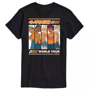 Футболка с графикой Disney/Pixar Turning Red Big & Tall 4 Town 2002 Tour Licensed Character, черный