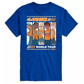 Футболка с графикой Disney/Pixar Turning Red Big & Tall 4 Town 2002 Tour Licensed Character, синий