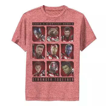 Футболка с графикой для мальчиков 8–20 лет «Marvel Avengers Endgame Mightiest Heroes Stack Performance Performance» Marvel