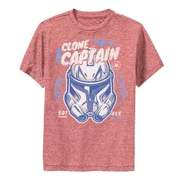 Футболка с графикой и портретом для мальчиков 8–20 лет «Звездные войны», «Капитан-клон», портретная фотография Star Wars