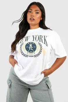 футболка с графикой нью-йорк Boohoo, белый