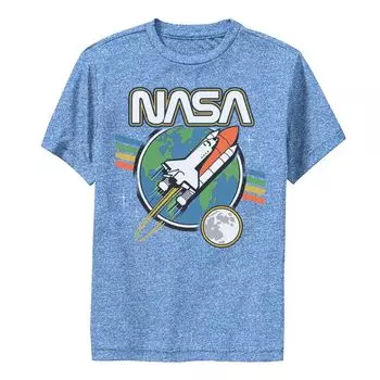 Футболка с графикой NASA Blast Off в стиле ретро для мальчиков 8–20 лет в радужную полоску Licensed Character